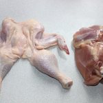 Chicken fillet and skin