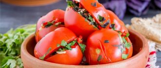 Armenian tomatoes. Instant recipe 