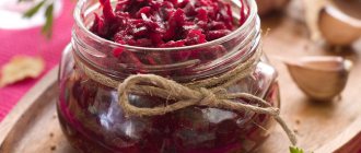 beets, pickled for the winter in jars